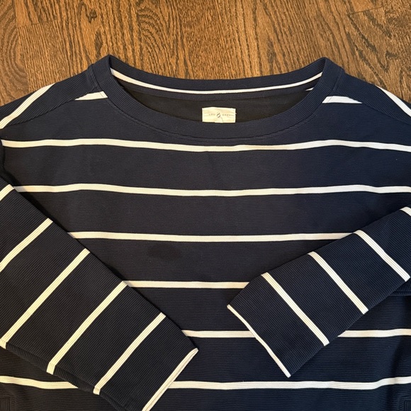 Navy and White Striped Long Sleeve sweater - Picture 4 of 5